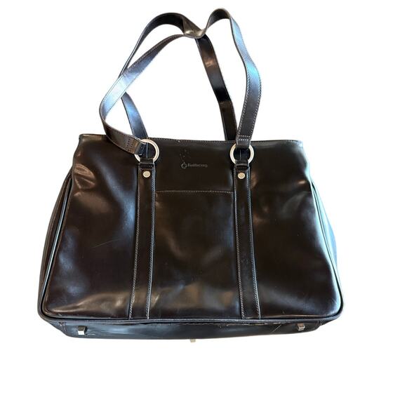 Franklin Covey Handbags - Franklin Covey Laptop Bag Premium Leather Black Formal Purse Briefcase READ